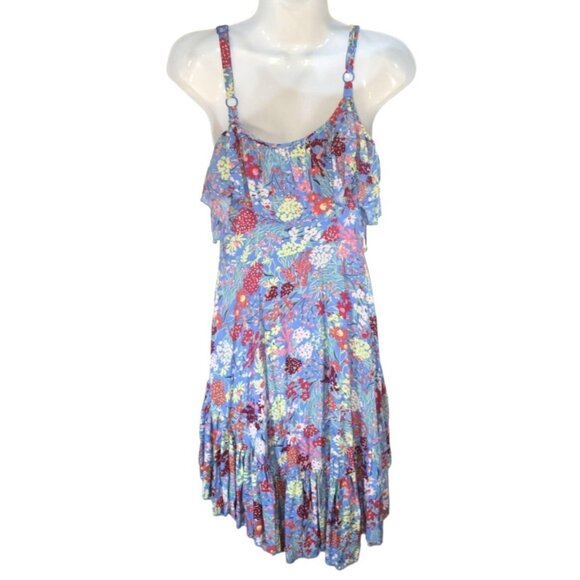 Abel the Label Anthropologie Blue Floral Dress Size XS - Picture 1 of 3